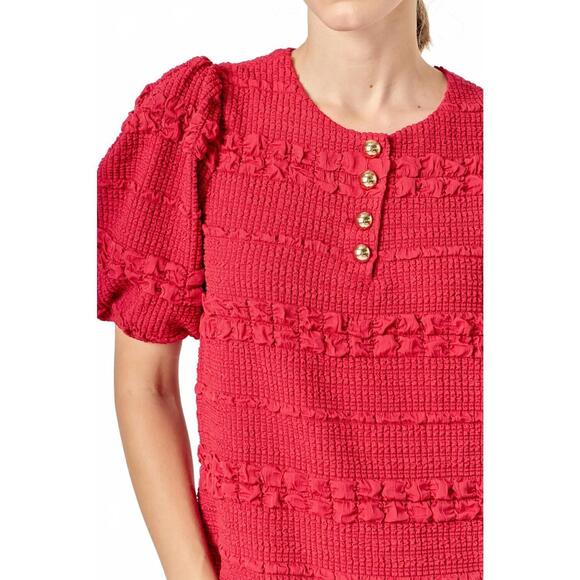 NEW ENGLISH FACTORY women's mini dress in red - Picture 5 of 5